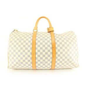 Louis Vuitton Damier Azur Keepall 50 Duffle Bag 38lk824s